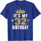 It's My 32nd Birthday Gift 32 Years Old Man And Woman T-Shirt - T-Shirt | Royal