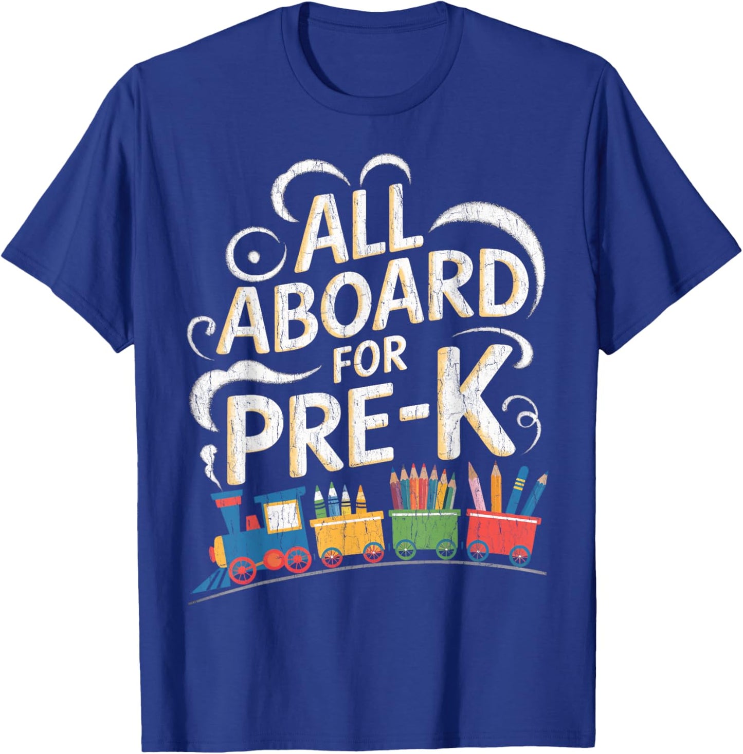 All Aboard For Pre-K Back To School Pre-K Crew Pre-K Teacher T-Shirt - T-Shirt | Royal