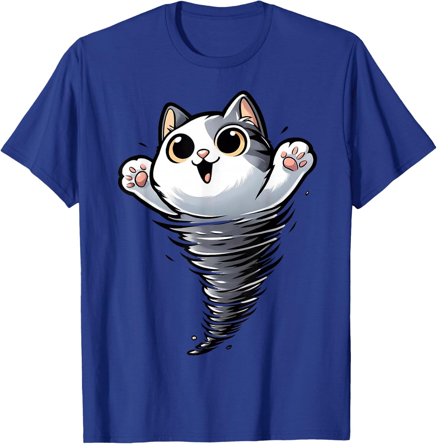 Funny Cat Tornado Storm Chasers Meteorologist Animal Lover T-Shirt - T-Shirt | Royal