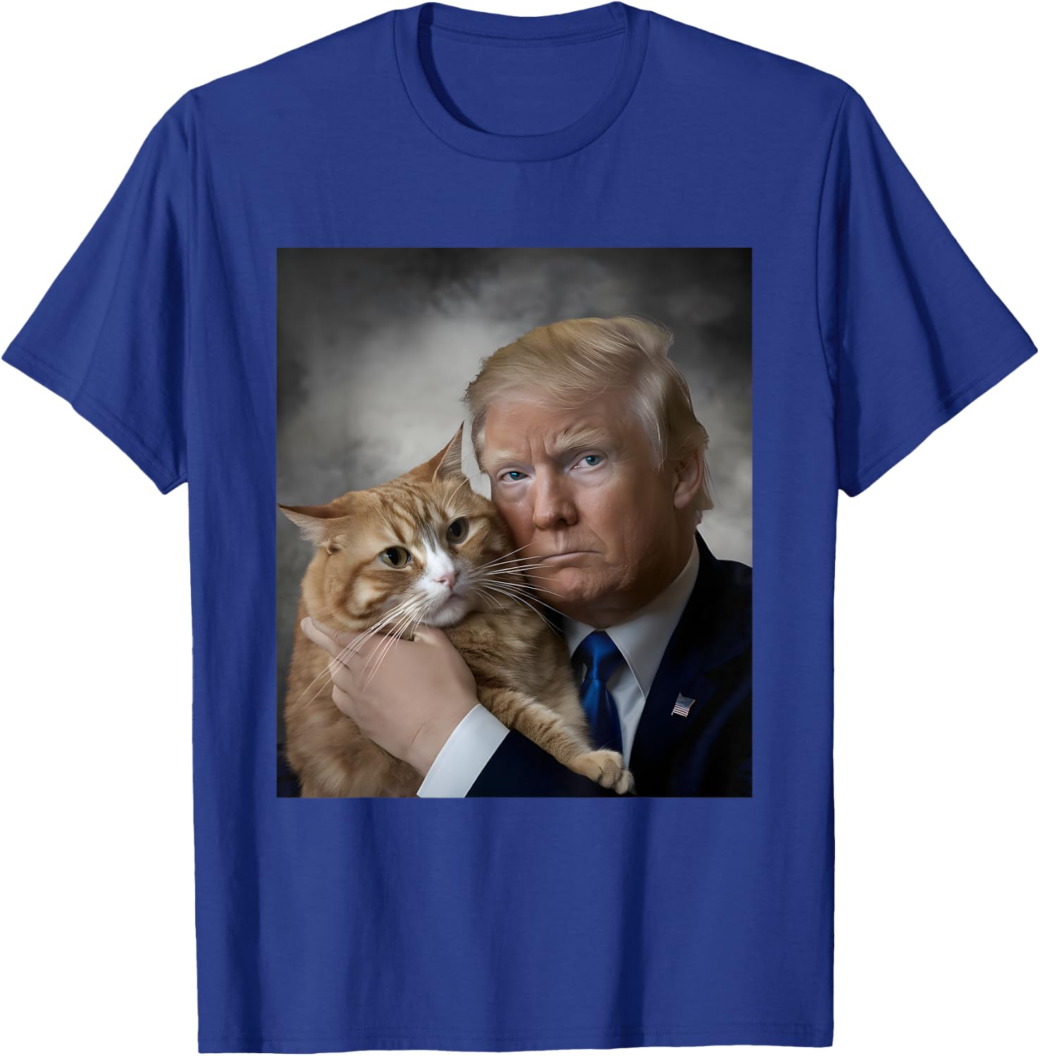 Donald Trump and Cat Funny Trump And Cat, Political 2024 T-Shirt - T-Shirt | Royal