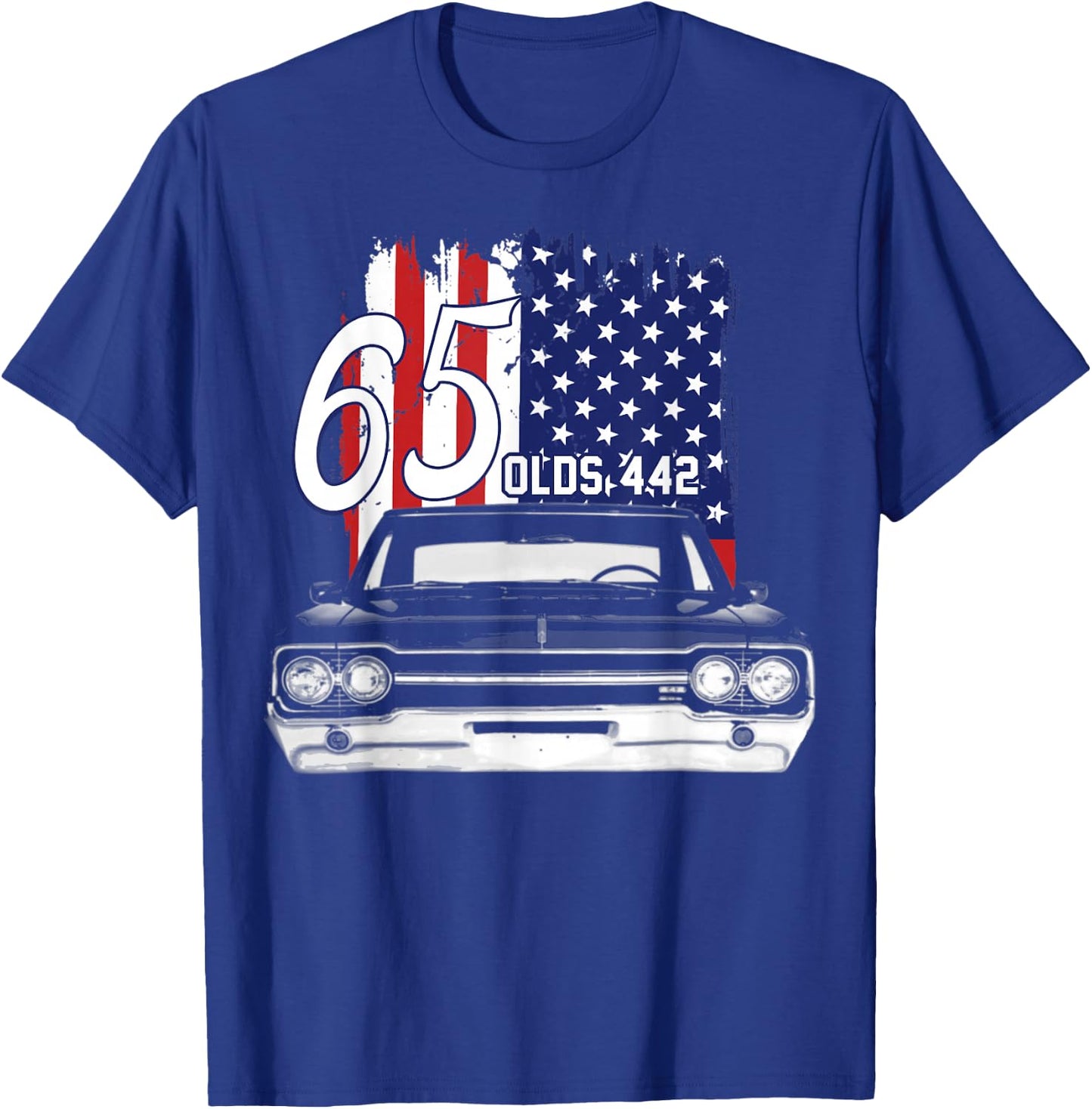 1965 65 Olds 442 Muscle Car T-Shirt - T-Shirt | Royal