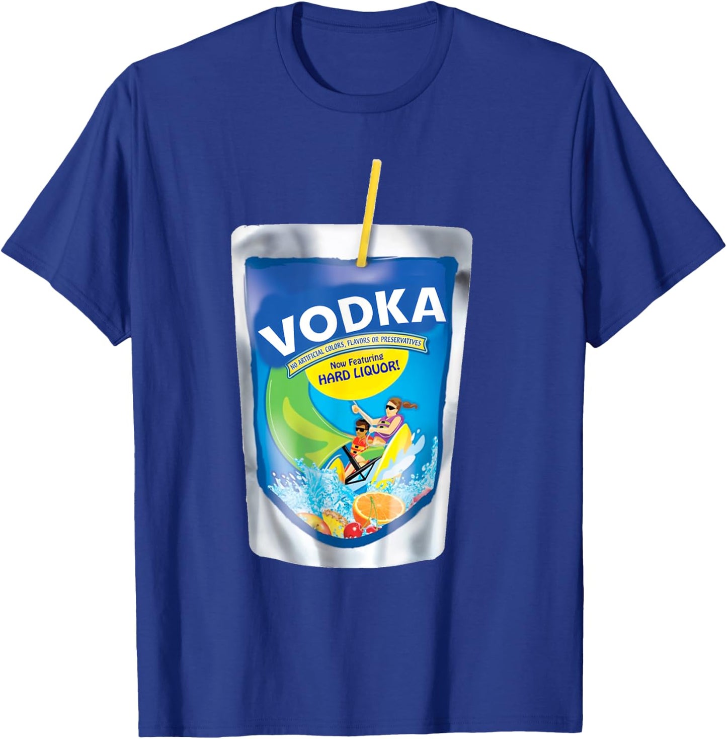 Funny Vodka Adult Juice Box Pack Party T-Shirt - T-Shirt | Royal