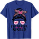 I Wear Pink For My Sister Messy Bun Breast Cancer Support T-Shirt - T-Shirt | Royal