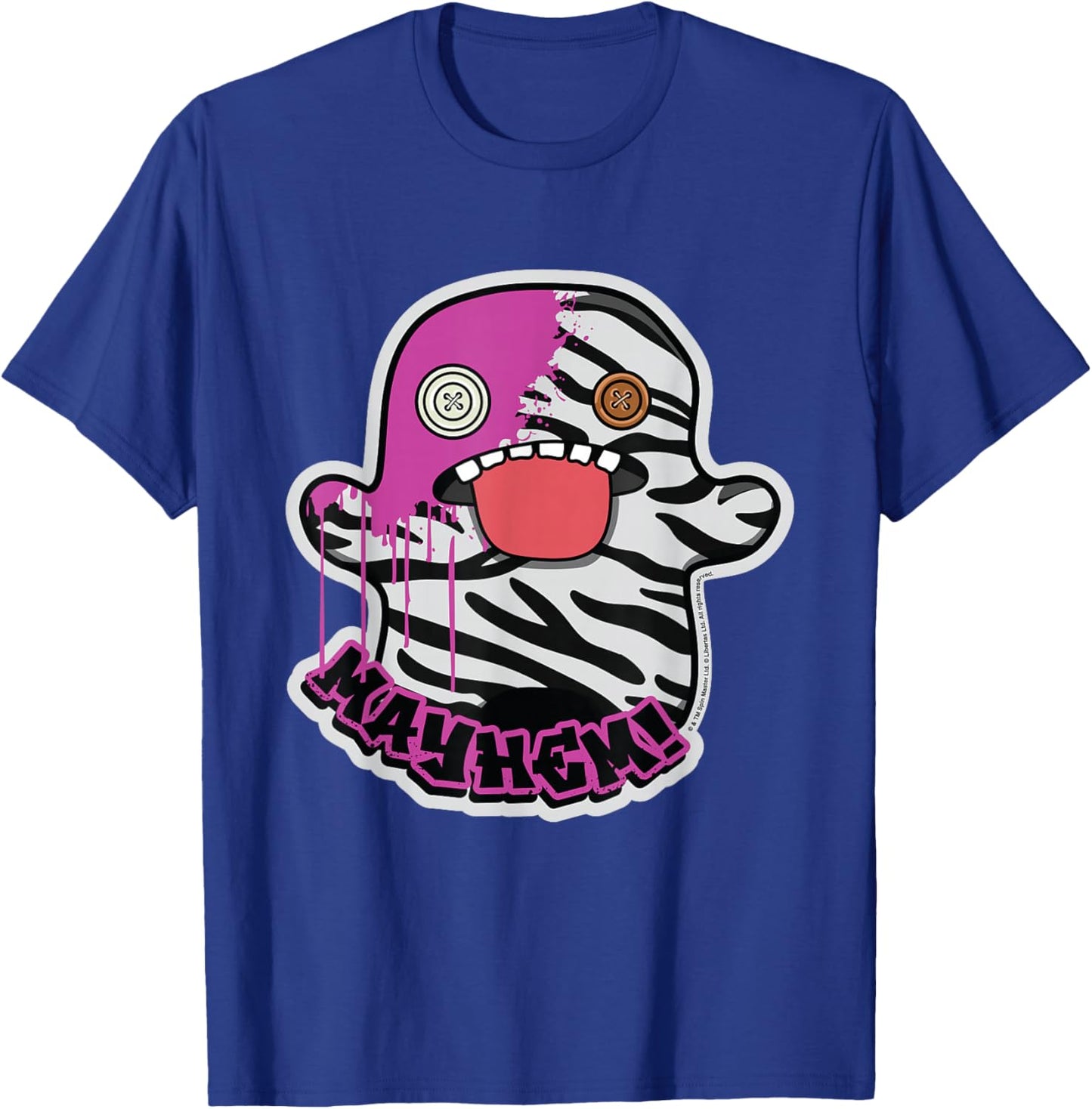Fuggler Mayhem Oogah Boogah Zebra Paint Splat T-Shirt - T-Shirt | Royal