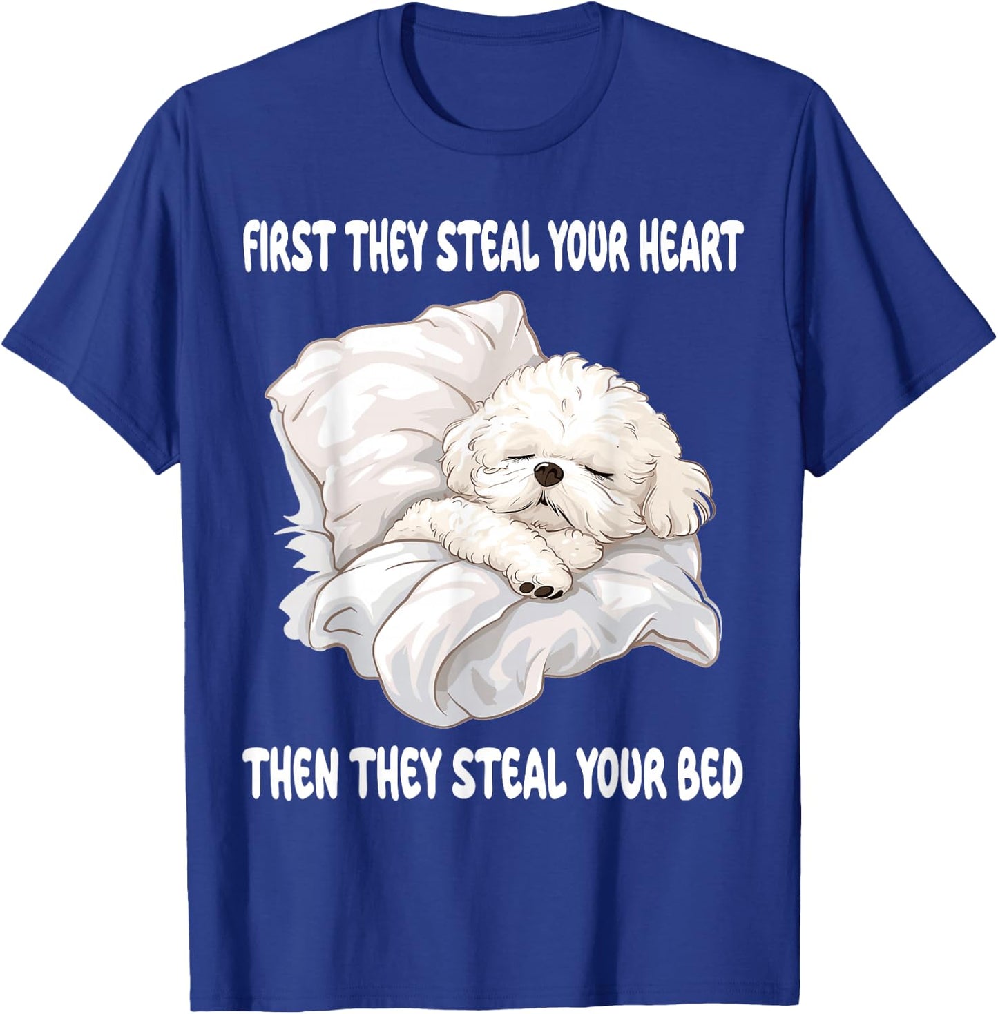 Bichon Frise Sleeping Pajamas Nightgown T-Shirt - T-Shirt | Royal