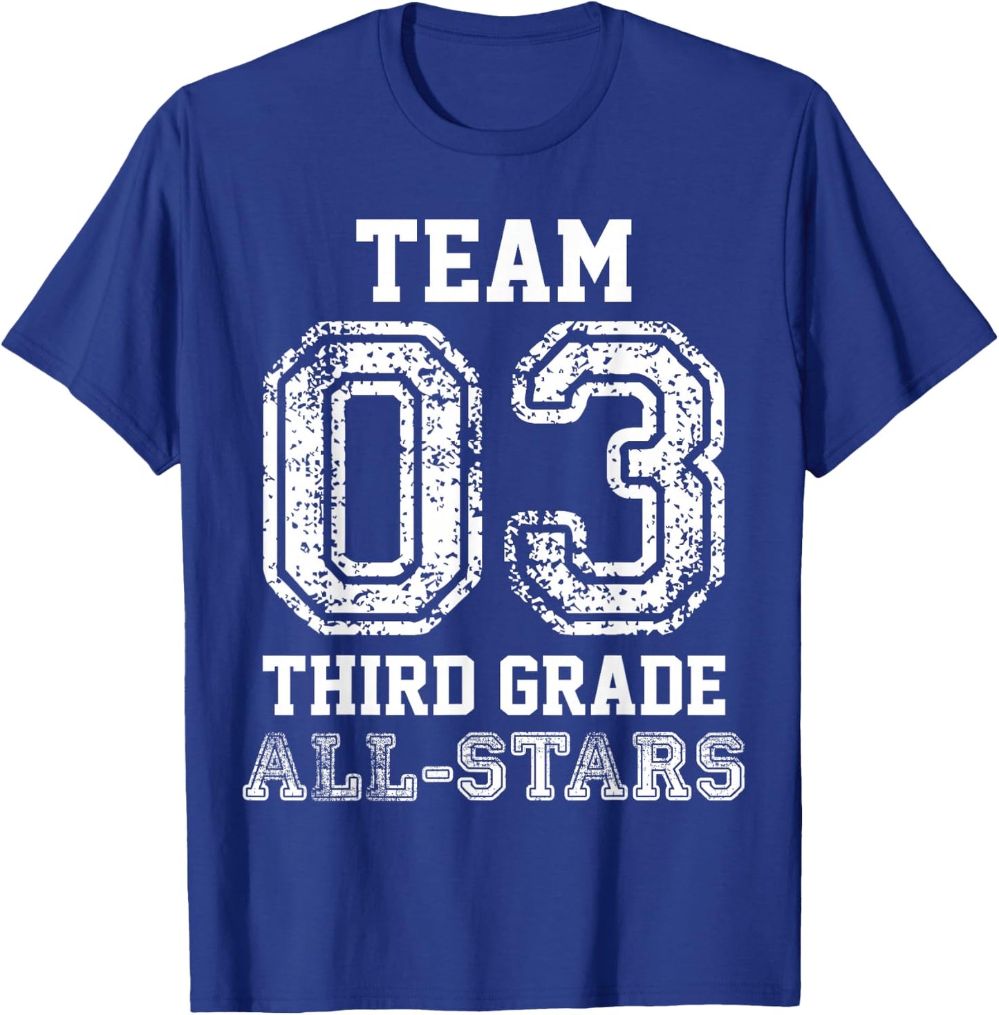 Elementary Team 3rd Grade All-Stars Sports Baseball Jersey T-Shirt - T-Shirt | Royal