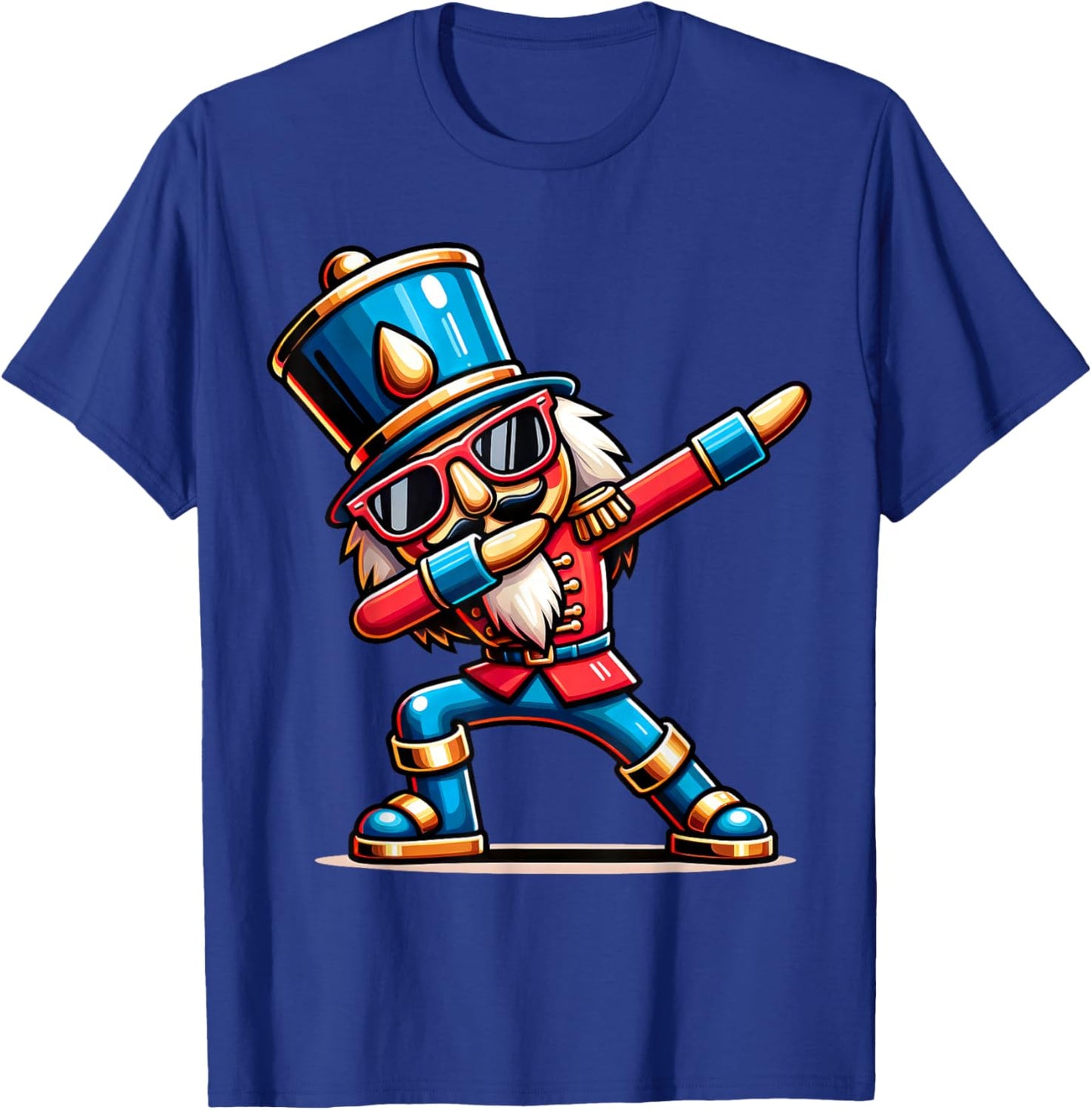 Christmas Nutcracker Dabbing Boys Santa Xmas Funny T-Shirt - T-Shirt | Royal