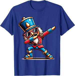 Christmas Nutcracker Dabbing Boys Santa Xmas Funny T-Shirt - T-Shirt | Royal