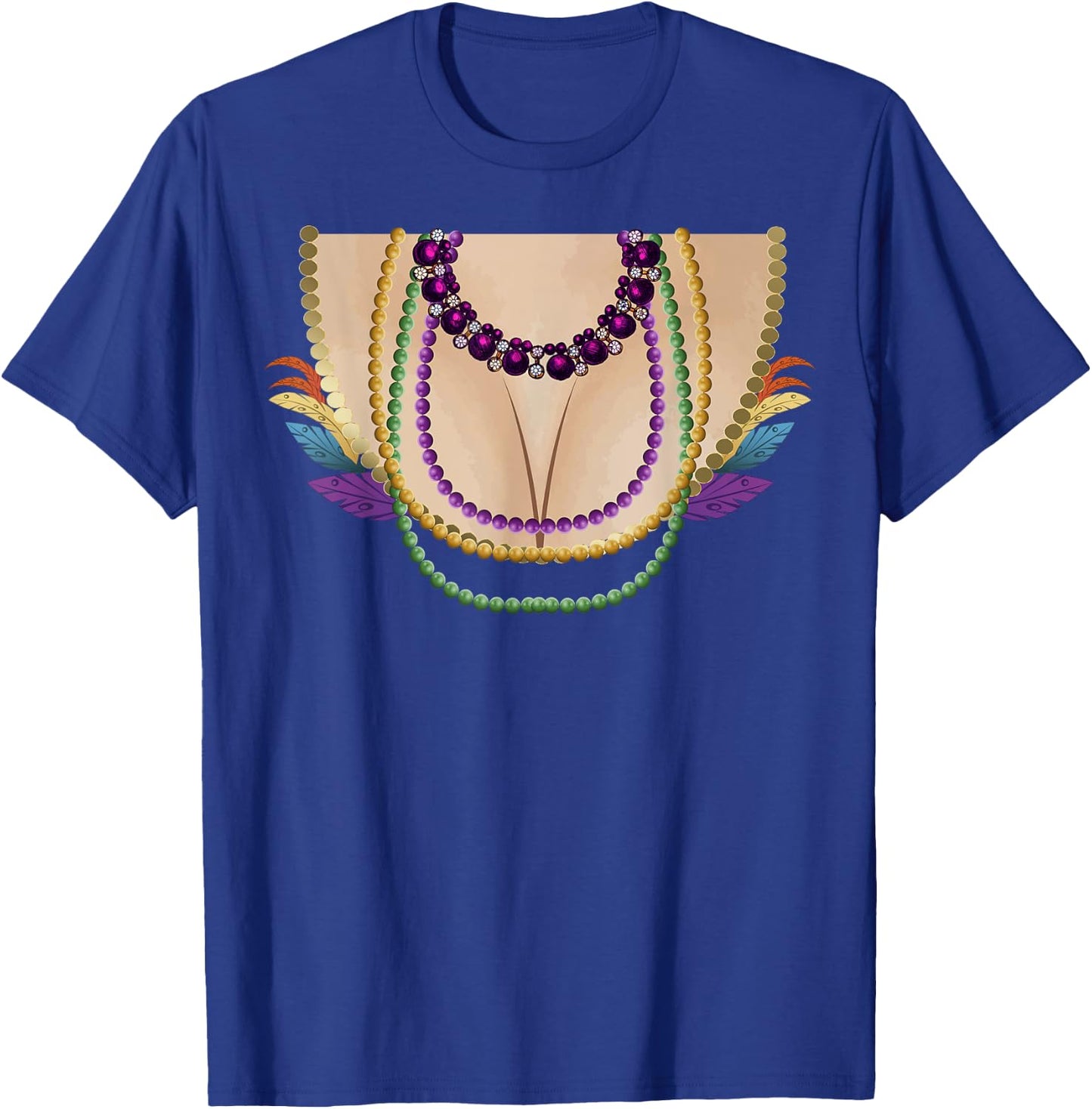 Funny Boobs Mardi Gras New Orleans Gift T-Shirt - T-Shirt | Royal