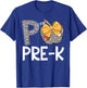P Is For Pre-K Teacher Leopard Apple Back To School T-Shirt - T-Shirt | Royal