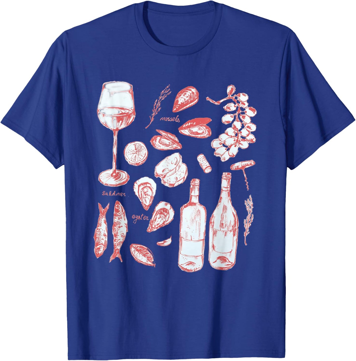 Seafood Italian Summer - Tin Fish T-Shirt - T-Shirt | Royal