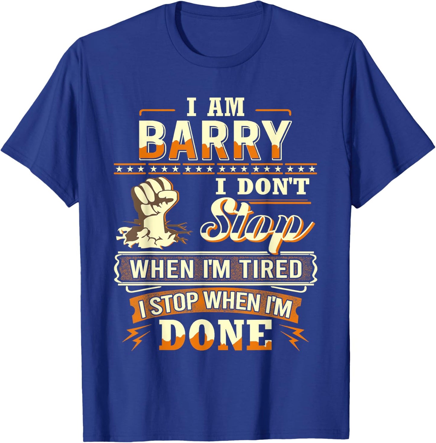 I am Barry Shirt Personalized Barry First Name T-Shirt - T-Shirt | Royal