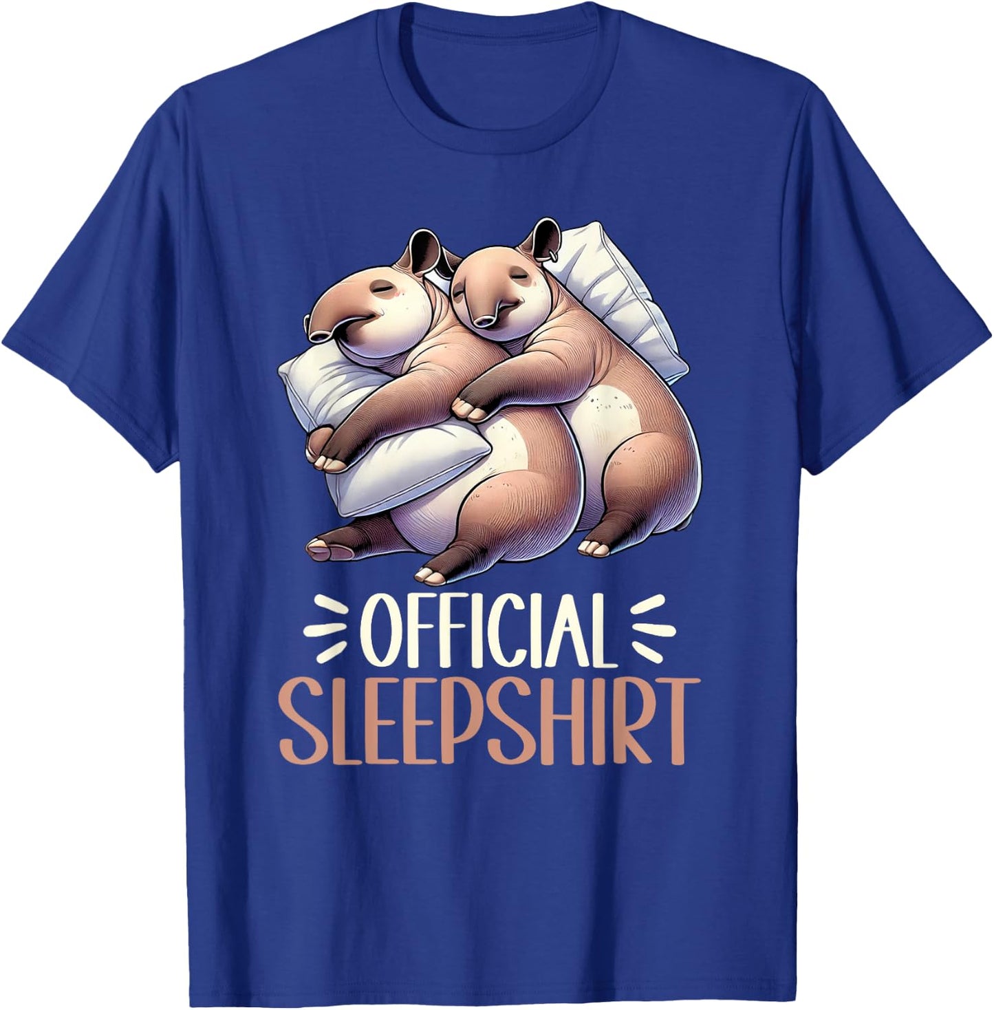 Tapir Official Sleep Shirt Funny Tapir Napping Pyjamas T-Shirt - T-Shirt | Royal