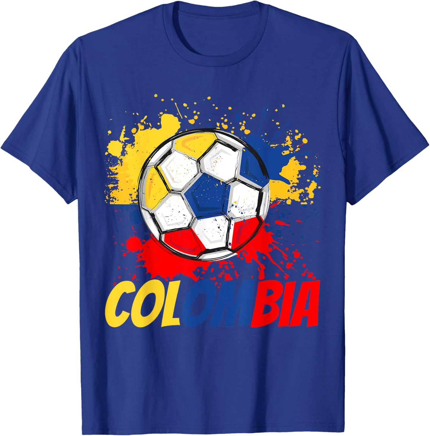 Colombia Soccer Colombian Flag Men Women Kids T-Shirt - T-Shirt | Royal