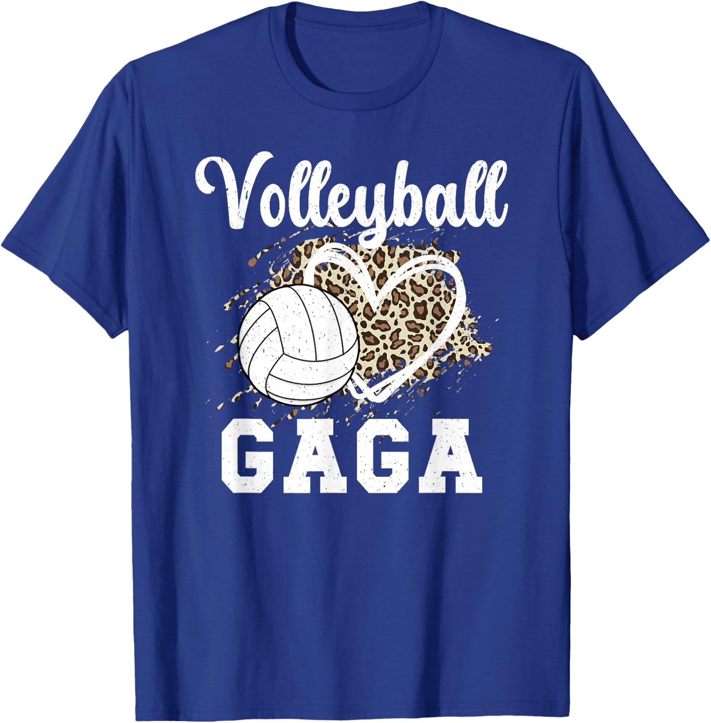 Volleyball Gaga Leopard Grandma Gaga Of A Volleyball Player T-Shirt - T-Shirt | Royal