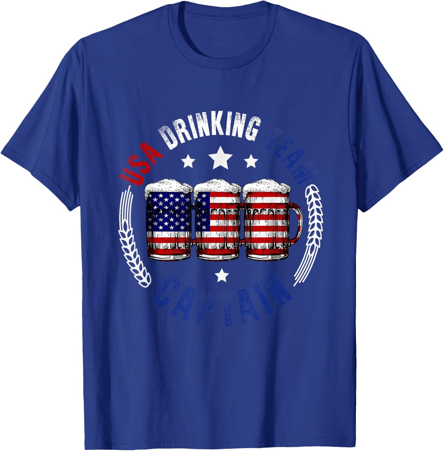 Drink Beer Can United States Flag Drinking American Team T-Shirt - T-Shirt | Royal