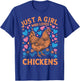 Just A Girl Who Loves Chickens T-Shirt - T-Shirt | Royal