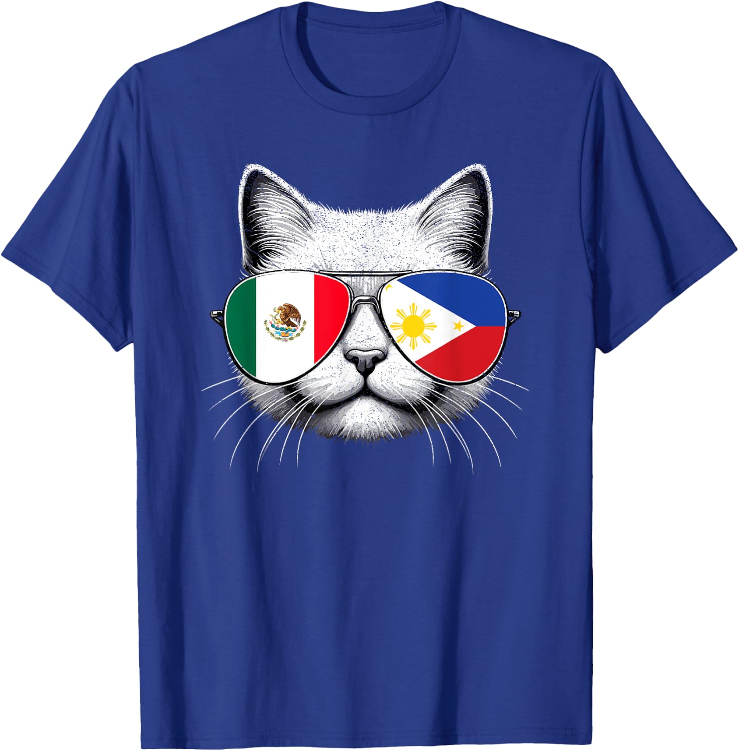 Half Mexican Half Filipino Funny Cat Mexipino Women Kids T-Shirt - T-Shirt | Royal