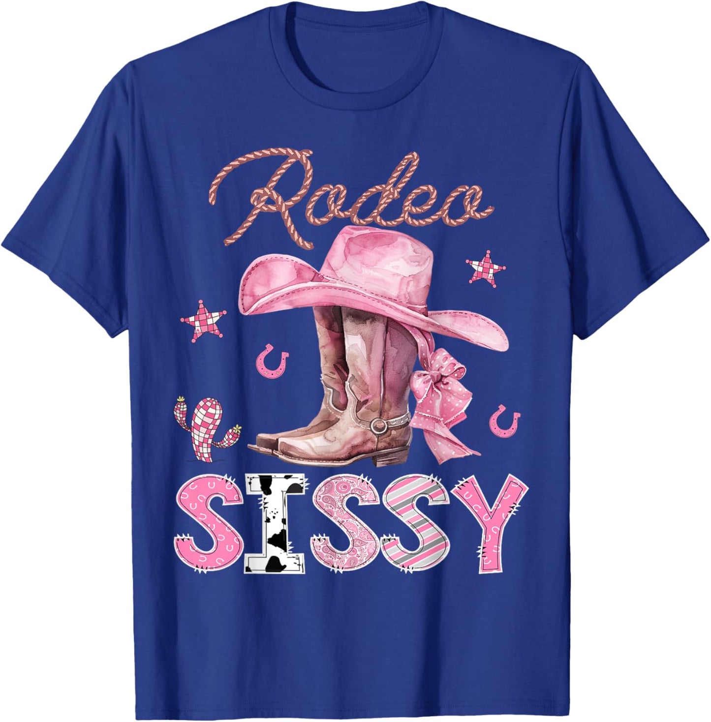 Rodeo Sissy Pink Boots Coquette CowGirl Birthday Party T-Shirt - T-Shirt | Royal
