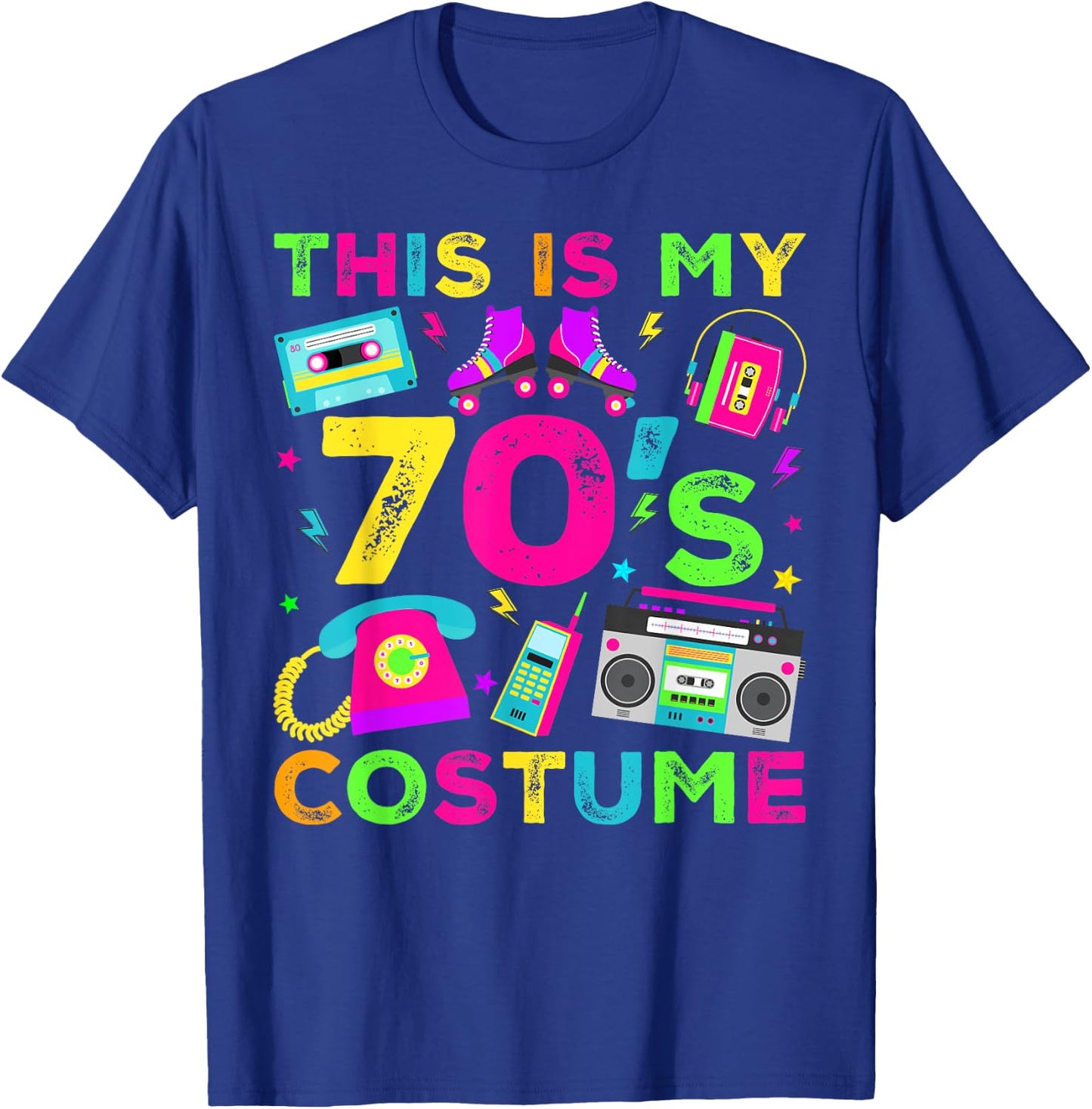 This is my 70's Costume Outfit Seventies Retro Party T-Shirt - T-Shirt | Royal