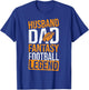 Fantasy Football Legend Flag husband Dad Father's Day T-Shirt - T-Shirt | Royal