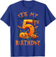 Boo It's My 5th Birthday Halloween Pumpkin 5 Years Old T-Shirt - T-Shirt | Royal