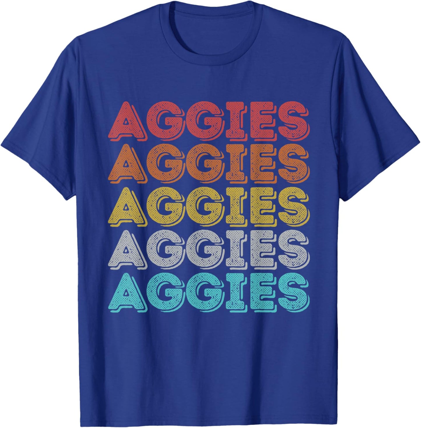 Vintage Retro Aggies T-Shirt - T-Shirt | Royal
