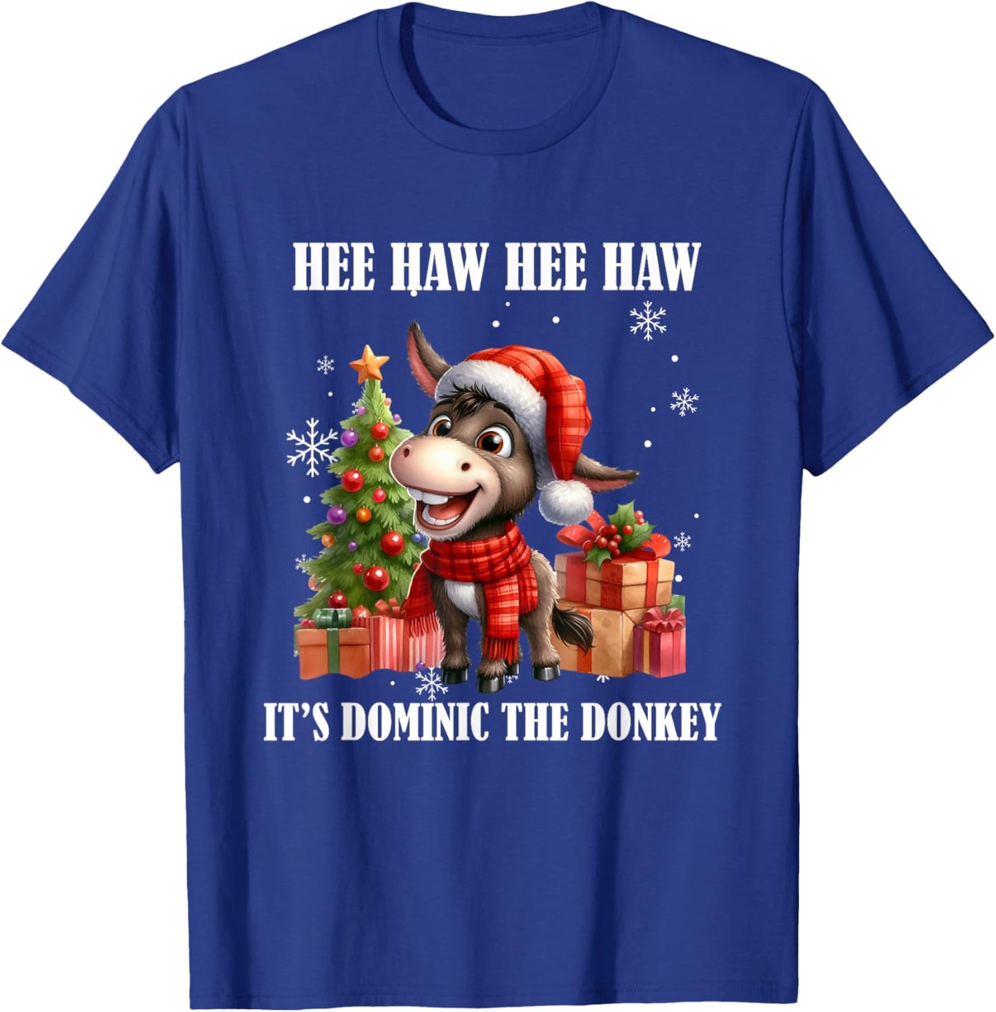 Funny Christmas Italian Christmas Donkey Dominic The Donkey T-Shirt - T-Shirt | Royal