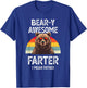 Bear-y Awesome Farter I Mean Father Funny Dad Saying Vintage T-Shirt - T-Shirt | Royal
