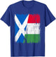Scotland Italy Half Flag Proud Scottish Italian Pride T-Shirt - T-Shirt | Royal