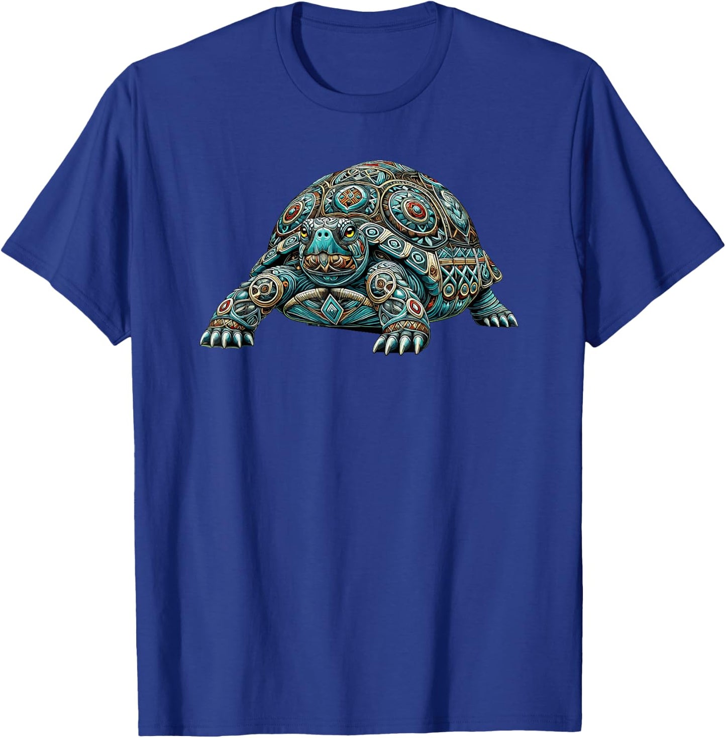 Mandala Art Box Turtle Turtles T-Shirt - T-Shirt | Royal