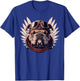 English Bulldog Biker Helmet Motorcycle Aesthetic Women Girls Kids T-Shirt - T-Shirt | Royal