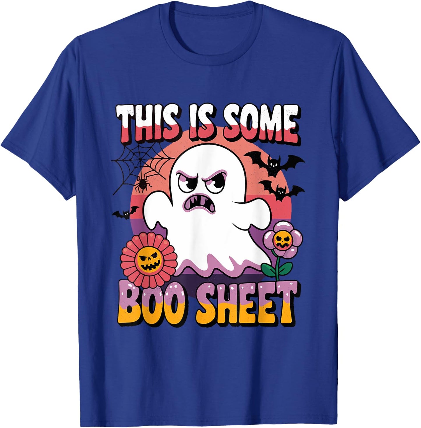 Groovy Ghost This is Some Boo Sheet Funny Halloween Costume T-Shirt - T-Shirt | Royal