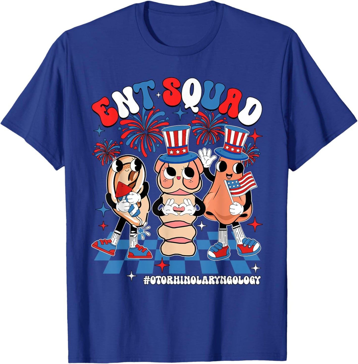 ENT Squad Independence Day Patriotic Otolaryngologist T-Shirt - T-Shirt | Royal