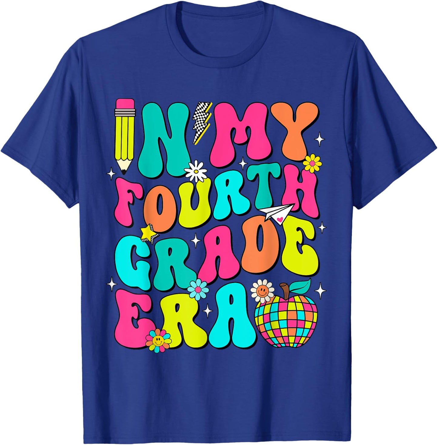 In My Fourth Grade Era Back To School First Day of School T-Shirt - T-Shirt | Royal