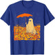 Vintage Floral Ghost Halloween Ghost in the Forest Gothic T-Shirt - T-Shirt | Royal