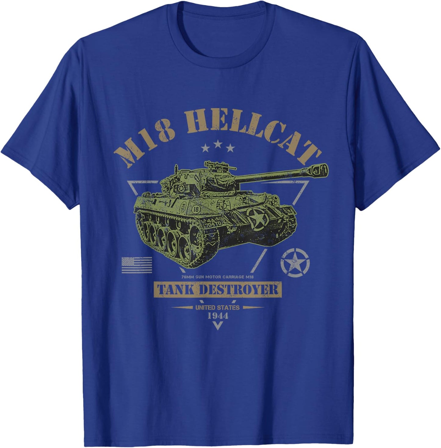 M18 Hellcat WW2 Tank Destroyer T-Shirt - T-Shirt | Royal