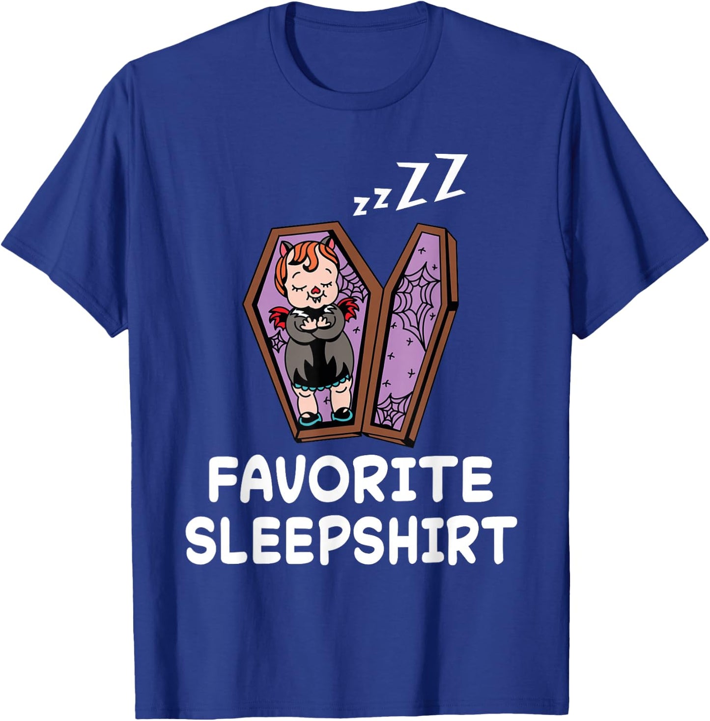 Vampire Vampires Nap Sleeping Sleep Pajama Nightgown T-Shirt - T-Shirt | Royal