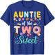 Auntie Of The Two Sweet Birthday Girl Donut Lover T-Shirt - T-Shirt | Royal