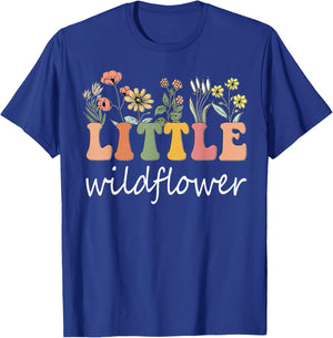 Little Wildflower Girls Women Birthday Family Matching T-Shirt - T-Shirt | Royal