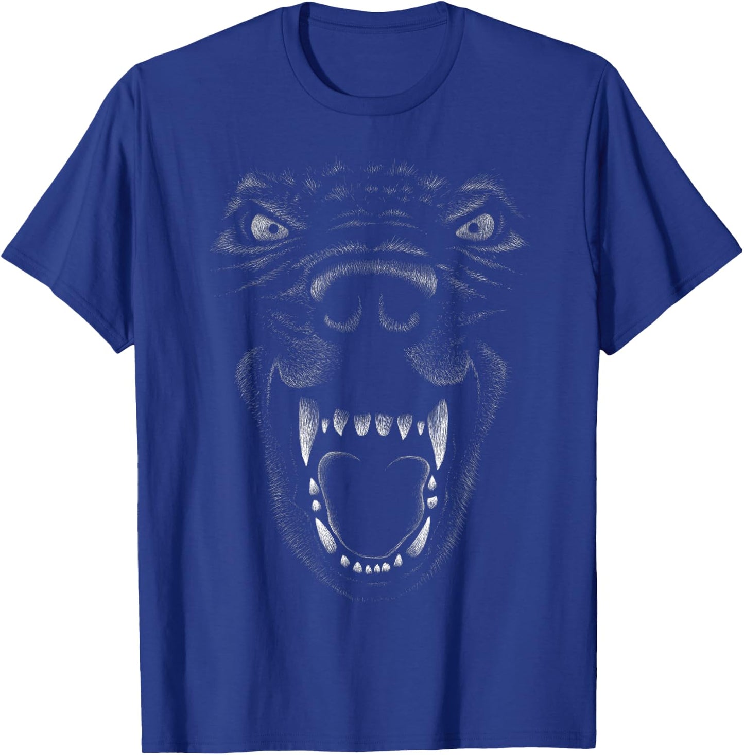 Scary Black Dog Outfit Face Costume Halloween T-Shirt - T-Shirt | Royal