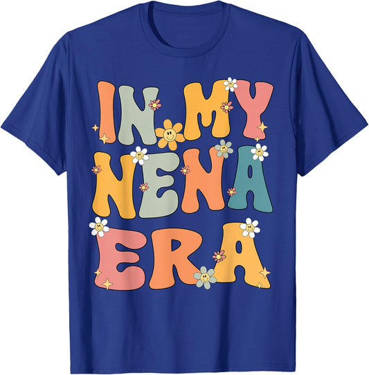 In My Nena Era Retro Groovy Nena Grandma Mothers day Cute T-Shirt - T-Shirt | Royal