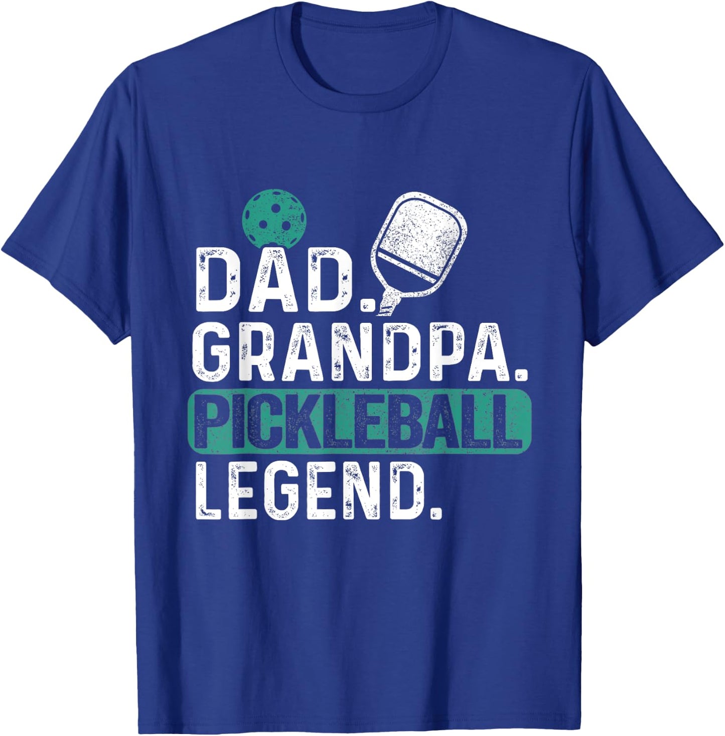 Dad Grandpa Pickleball Legend Player Funny Pickle Ball T-Shirt - T-Shirt | Royal