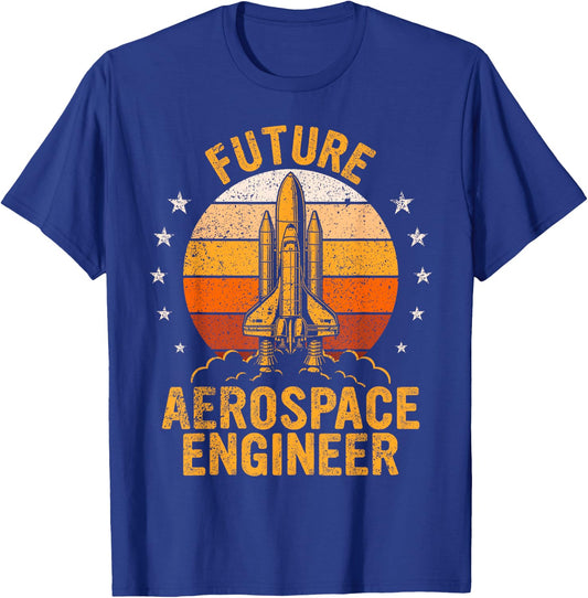 Future Aerospace Engineer Student Kids Aeronautical Engineer T-Shirt - T-Shirt | Royal