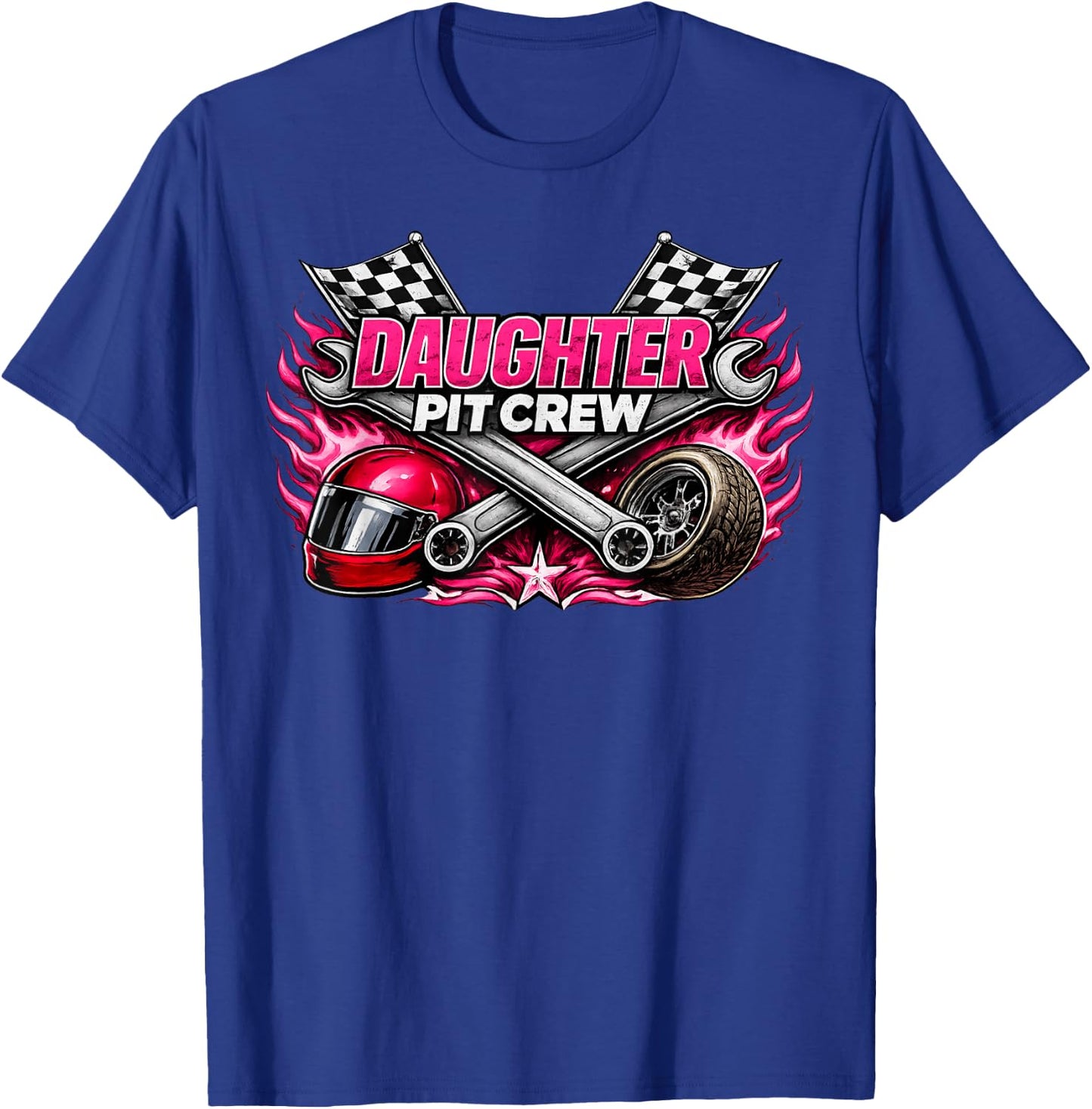 Daughter Pit Crew Cute Sibling Car Racing Lover Birthday T-Shirt - T-Shirt | Royal