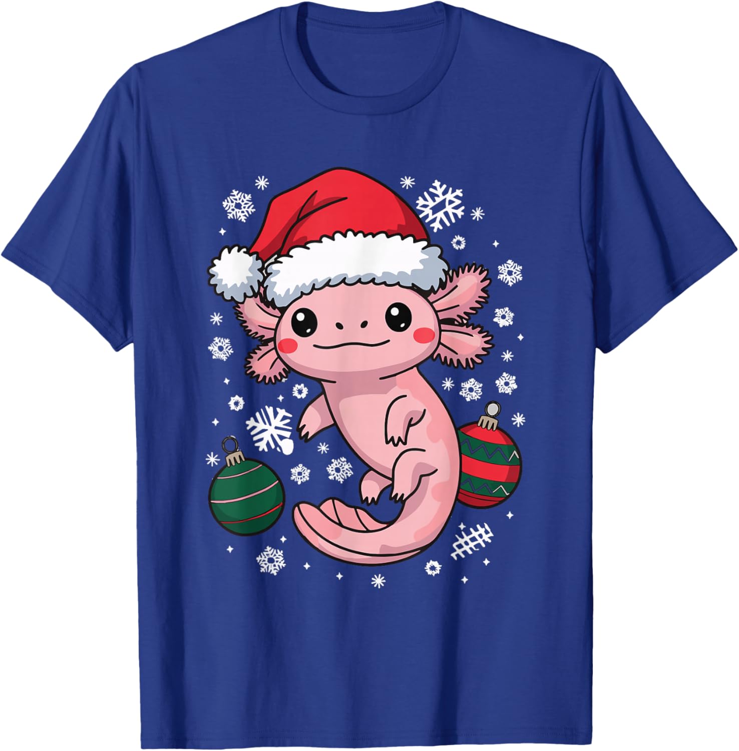 Axolotl Christmas T-Shirt - T-Shirt | Royal