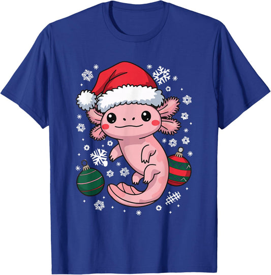 Axolotl Christmas T-Shirt - T-Shirt | Royal
