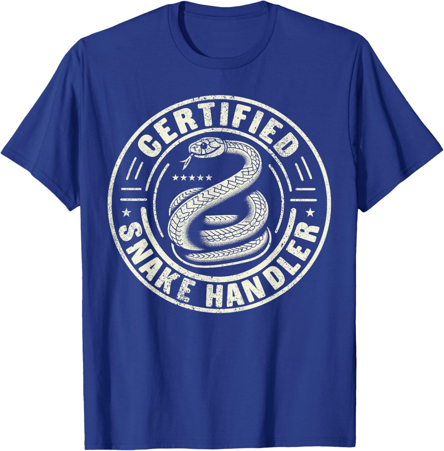 Certified Snake Handler - Snake Owner - Snake T-Shirt - T-Shirt | Royal