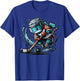 Funny Fishing Design, Fish Playing Hockey T-Shirt - T-Shirt | Royal
