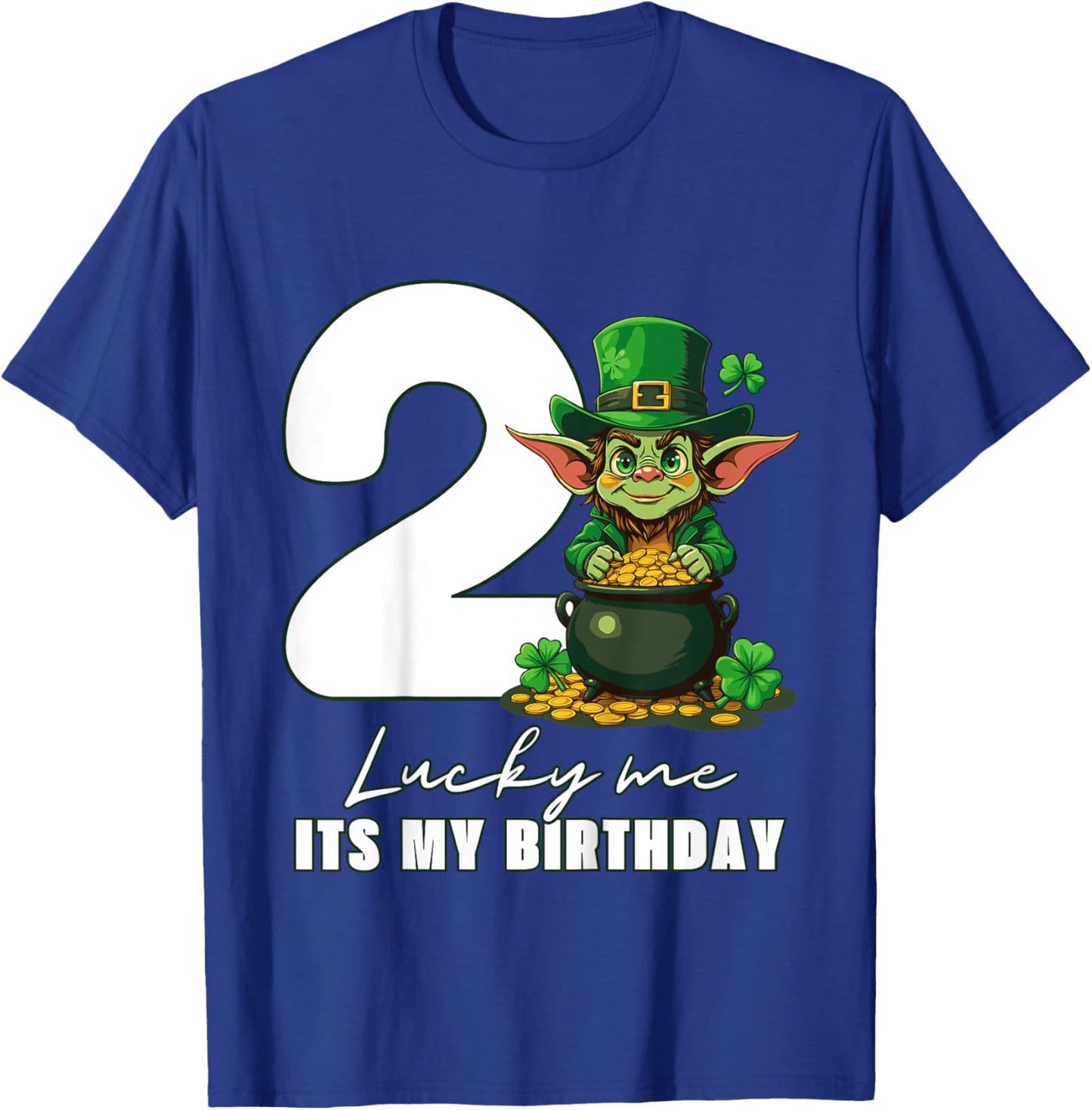 Kids 2nd Two St. Patrick's Day Birthday T-Shirt - T-Shirt | Royal
